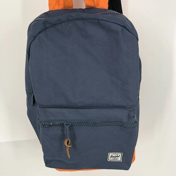 Distressed Herschel Supply backpack blue orange - Picture 2 of 6